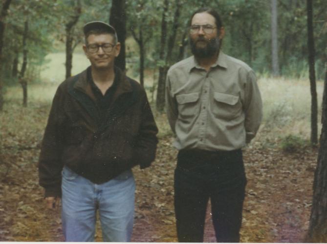 Dan X Dad in woods